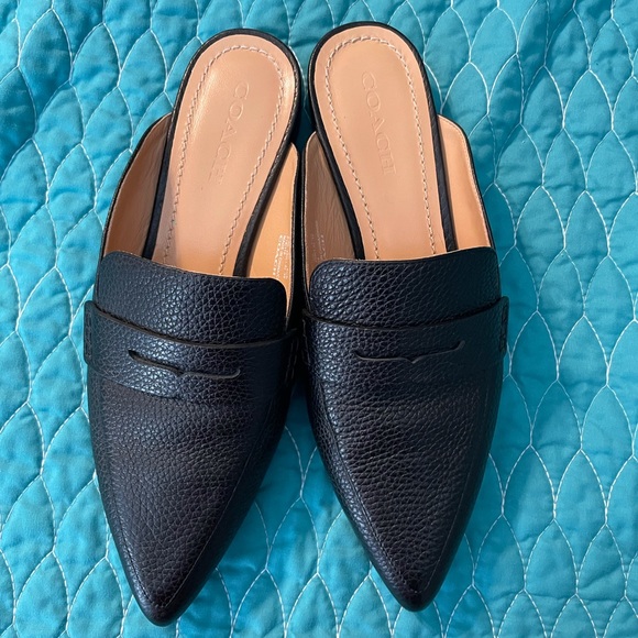 Coach Shoes - Coach leather mules